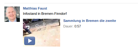 Nicht imstande Bremer Stadtteile korrekt zu schreiben, aber in die Bürgerschaft wollen... (Ausschnitt von Fausts Facebook-Page)